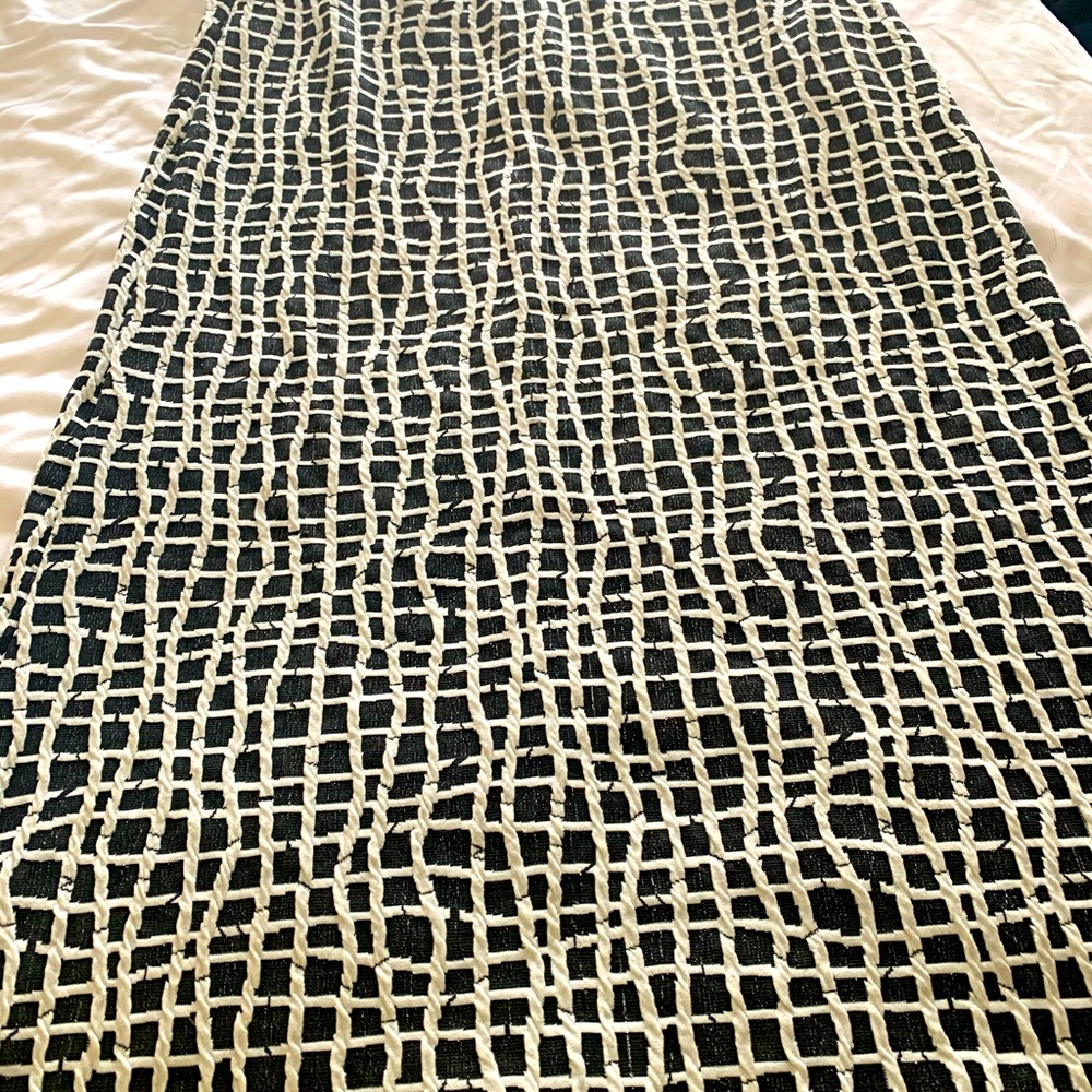 Black and white full length skirt